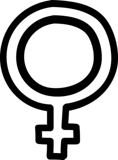 Female Hand Drawn Symbol Outline Laser Cut Svg File, Free Vectors File